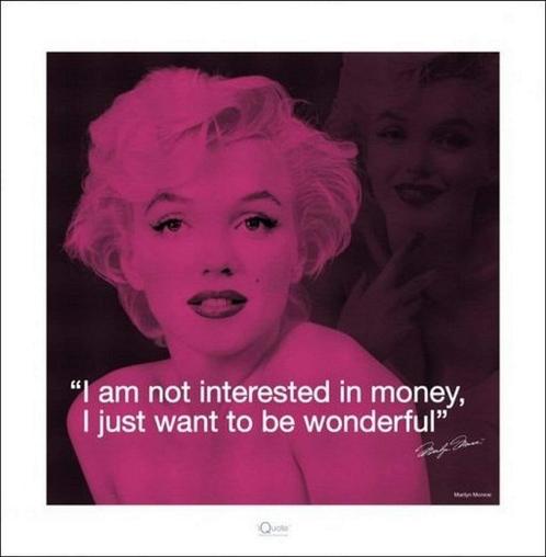 Kunstdruk Marilyn Monroe iQuote 40x40cm, Huis en Inrichting, Woonaccessoires | Schilderijen, Tekeningen en Foto's, Nieuw, Verzenden
