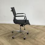 luxe vergaderstoel / bureaustoel, zwart PU leder - chroom, Gebruikt, Zwart, Ophalen of Verzenden, Bureaustoel