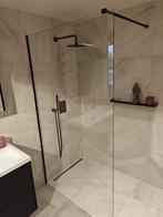 Inloopdouche 120cm mat zwart antikalkglas - 14 PKW, Ophalen, Nieuw, Glas
