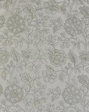 Katoen/Linnen Geborduurde Bloemen Naturel, Hobby en Vrije tijd, Stoffen en Lappen, Overige kleuren, Nieuw