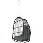 TRUUSK Hangstoel Hangmand Polyrattan - Opvouwbaar - Met Kuss, Verzenden, Nieuw