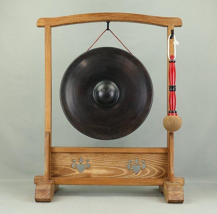 No brand - Bronze Gong Dora with Wooden Stand and Mallet –, Antiek en Kunst, Antiek | Overige Antiek