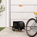 vidaXL Hondenfietstrailer oxford stof en ijzer zwart, Verzenden, Nieuw
