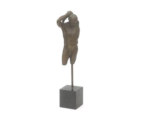Een beeld getiteld Carlo op pen, Wim Korink (1937-2024), Antiek en Kunst, Antiek | Koper en Brons