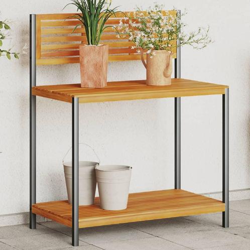 vidaXL Tuinwerktafel 90x50x110 cm massief acaciahout en, Tuin en Terras, Overige Tuin en Terras, Nieuw, Verzenden