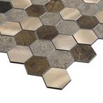 Zelfklevend Mozaiek Hexagon Koper V-Groef, Huis en Inrichting, Woonaccessoires | Wanddecoraties, Ophalen of Verzenden, Nieuw