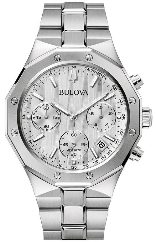 Bulova 96B408 Precisionist horloge 44 mm, Sieraden, Tassen en Uiterlijk, Horloges | Heren, Staal, Nieuw, Staal, Overige merken