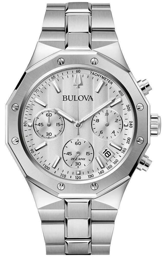 Bulova 96B408 Precisionist horloge 44 mm, Sieraden, Tassen en Uiterlijk, Horloges | Heren, Staal, Nieuw, Staal, Overige merken