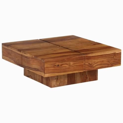 vidaXL Salontafel 80x80x30 cm massief acaciahout, Huis en Inrichting, Tafels | Salontafels, 50 tot 100 cm, Nieuw, Overige houtsoorten