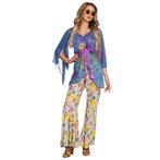 Hippie Kostuum Dames Flowers, Kleding | Dames, Carnavalskleding en Feestkleding, Verzenden, Nieuw