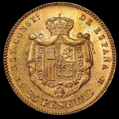 Spanje. Alfonso XII. 25 Pesetas 1879 - Madrid EMM, Postzegels en Munten, Munten | Europa | Niet-Euromunten