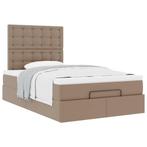 vidaXL Ottoman bed met matras 120x200cm kunstleer, Overige materialen, Bruin, Verzenden, Nieuw