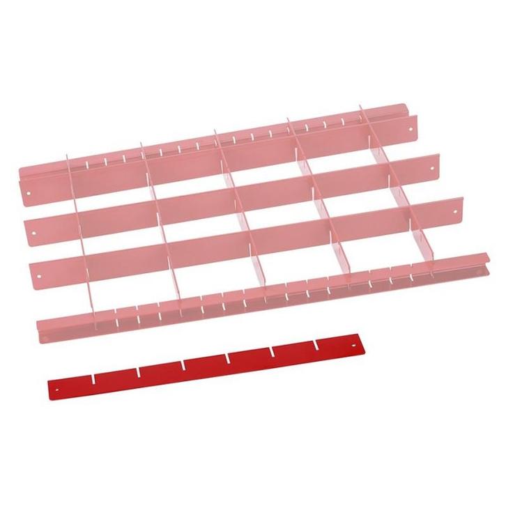 Metalen vakverdeling strip kort - rood, Doe-het-zelf en Verbouw, Gereedschap | Handgereedschap, Ophalen of Verzenden