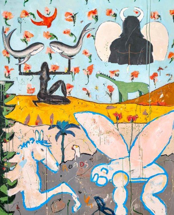 Alfonso Sánchez - Roads - XXL - NO Reserve, Antiek en Kunst, Kunst | Schilderijen | Modern