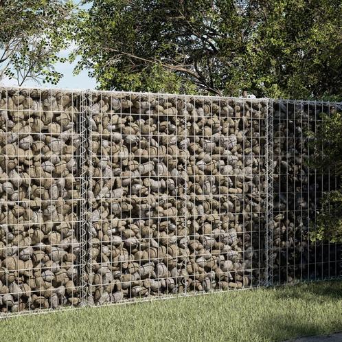 vidaXL Schanskorf 100x50x100 cm gegalvaniseerd ijzer, Tuin en Terras, Bloembakken en Plantenbakken, Nieuw, Metaal, Verzenden