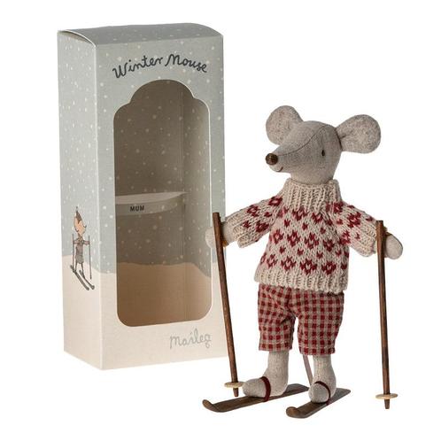 Maileg - Moeder Muis met ski set - winter collectie, Kinderen en Baby's, Speelgoed | Overig