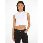 TOMMY JEANS T-shirt TJW SLIM CRP BABYLOCK RIB TEE met, Verzenden, Nieuw