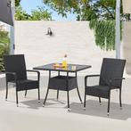 Polyrotan Tuintafel / Bijzettafel / Balkontafel Yoro - Vierk, Tuin en Terras, Verzenden, Nieuw