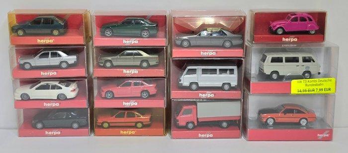 Herpa H0 - Modeltreinvoertuigen (14) - Autos, bestelwagens, Hobby en Vrije tijd, Modeltreinen | H0