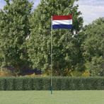 vidaXL Vlag met vlaggenmast Nederland 5,55 m aluminium, Verzenden, Nieuw
