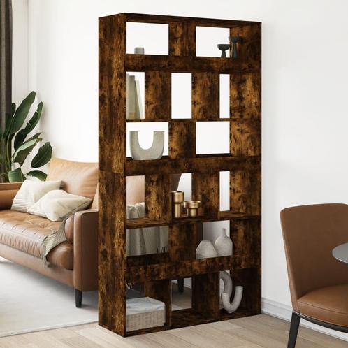 vidaXL kamerscherm 100x33x187,5 cm bewerkt hout gerookt, Huis en Inrichting, Kasten | Boekenkasten, Nieuw, Overige houtsoorten