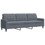 Bank 210cm Fluweel Grijs - Koopje! Tweedekansje - OP=OP, Minder dan 75 cm, Ophalen of Verzenden, 200 tot 250 cm, Driepersoons