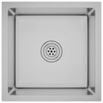 Gootsteen RVS 40x40 cm - Retourdeal - 40% Korting!, Ophalen of Verzenden, Nieuw, Rvs, Wastafel