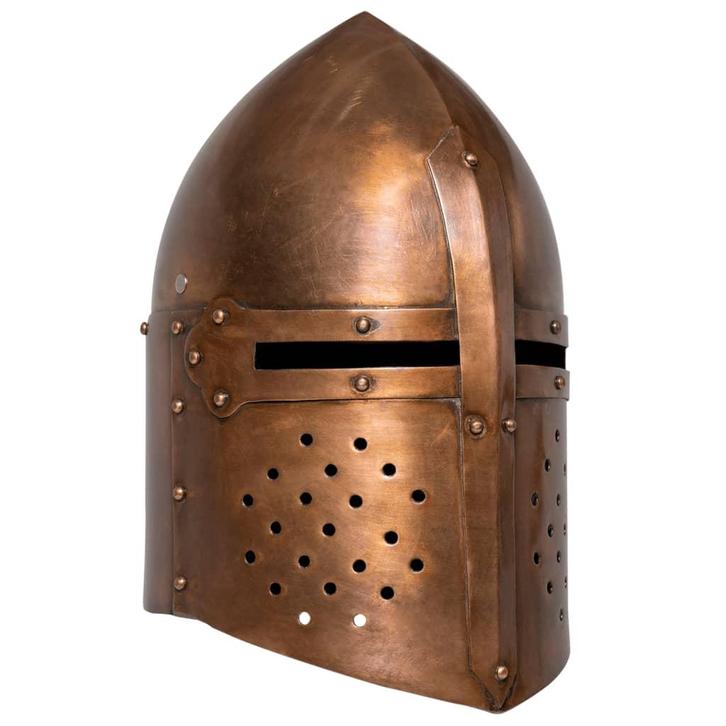 vidaXL Ridderhelm middeleeuws replica LARP staal, Verzamelen, Overige Verzamelen, Nieuw, Verzenden