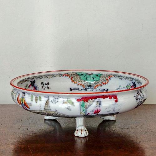 Gemerkt F + meester teken - Handmade / Handpainted - Schaal, Antiek en Kunst, Antiek | Glas en Kristal