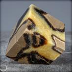 Zeer decoratief natuurlijk septarium Kubus- 609.28 g, Verzamelen, Mineralen en Fossielen
