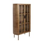 *WOONWINKEL* Retro Vitrinekast Hout Met Glas, Verzenden, Nieuw