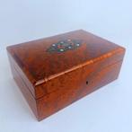 Sieradendoos - sieradendoosje - Loupe de Thuya, messing