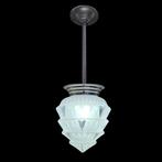 NO RESERVE - Plafondlamp - Ophang-wolkenkrabber - Glas,, Antiek en Kunst