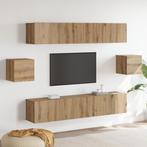 vidaXL Tv-meubelset met plank 6 pcs Ambachtelijk oud 80 x 30, Huis en Inrichting, Kasten | Televisiemeubels, Verzenden, Nieuw
