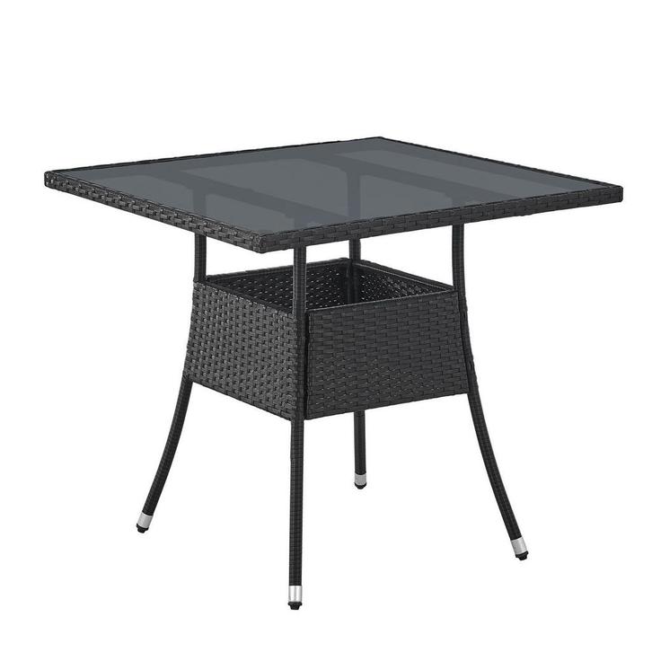 Polyrotan Tuintafel / Bijzettafel / Balkontafel Yoro - Vierk, Tuin en Terras, Tuintafels, Nieuw, Verzenden
