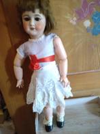Unis - Pop Poupée ancienne tête porcelaine Unis taille 10 -