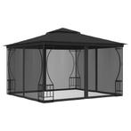 vidaXL Prieel met netten 300x300x265 cm antracietkleurig, Verzenden, Nieuw