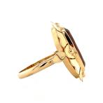 Gouden ring met oranje spinel 14 krt, Sieraden, Tassen en Uiterlijk, Ringen, Nieuw, Ophalen of Verzenden