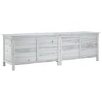 Tuinbox 198,5x50x56,5 cm massief vurenhout wit (Partytenten), Verzenden, Nieuw
