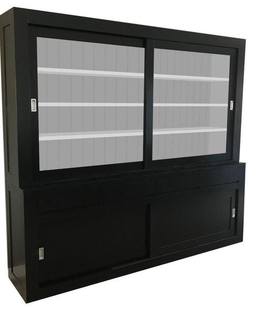 Buffetkast zwart design soft close 240cm, Huis en Inrichting, Kasten | Buffetkasten, Ophalen of Verzenden