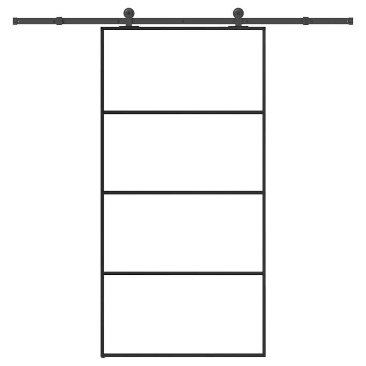 vidaXL Schuifdeur met beslag 102,5x205 cm ESG-glas en, Doe-het-zelf en Verbouw, Deuren en Horren, Nieuw, Verzenden