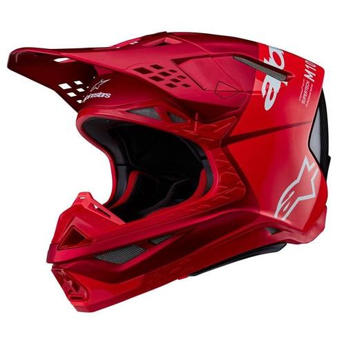 Alpinestars Supertech S-M10 Flood Helmet Ece 22.06 Red Fluo, Motoren, Kleding | Motorhelmen, Offroadhelm, Heren, L, Nieuw met kaartje