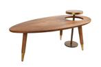 Massief houten salontafel GATSBY 110 cm bruin goud mango, Huis en Inrichting, Tafels | Salontafels, Ophalen of Verzenden, Nieuw