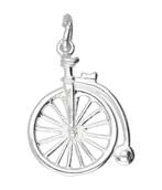 Zilveren Velocipede fiets ketting hanger - antiek, Nieuw, Verzenden