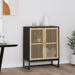 vidaXL Dressoir 60x30x75 cm bewerkt hout zwart, Huis en Inrichting, Kasten | Overige, Verzenden, Nieuw