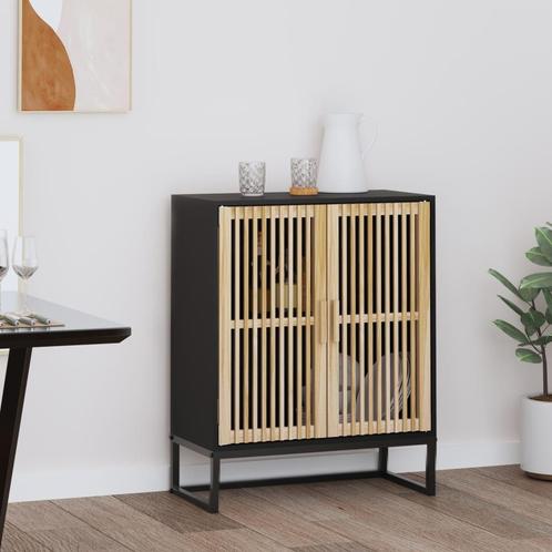 vidaXL Dressoir 60x30x75 cm bewerkt hout zwart, Huis en Inrichting, Kasten | Overige, Nieuw, Verzenden