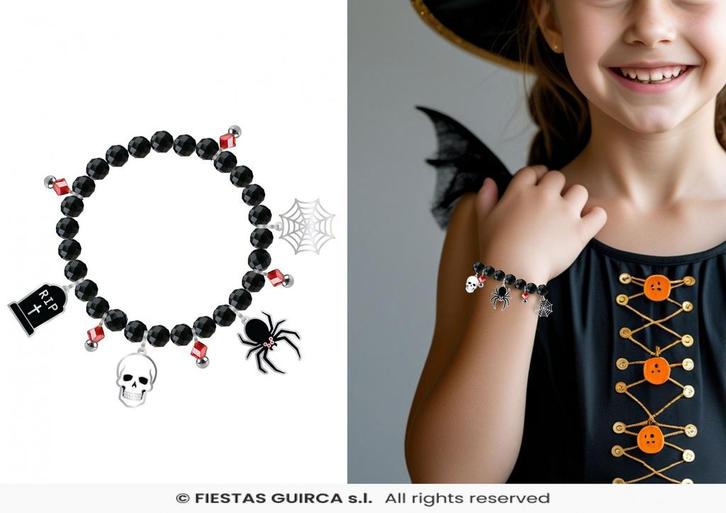 Halloween Armband Met Bedeltjes, Hobby en Vrije tijd, Feestartikelen, Feestartikel, Nieuw, Verzenden