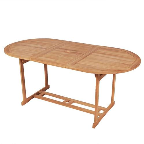 vidaXL Tuintafel 180x90x75 cm massief teakhout, Tuin en Terras, Tuintafels, Nieuw, Teakhout, Verzenden