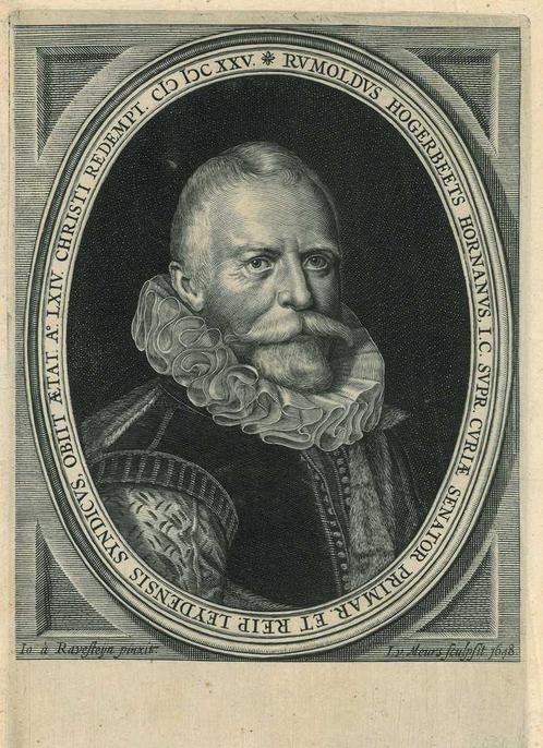 Portrait of Rombout Hogerbeets, Antiek en Kunst, Kunst | Etsen en Gravures