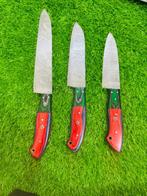 Keukenmes - Chefs knife - 1095 & 15N20 Gevouwen staal en, Antiek en Kunst